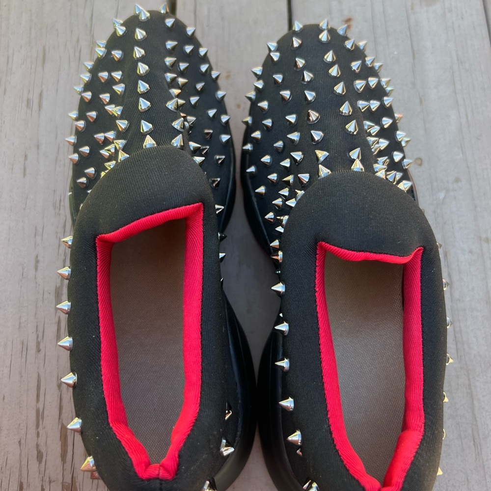 Christian L Spike Sock 'Black' red bottom new unisex - Picture 6 of 9